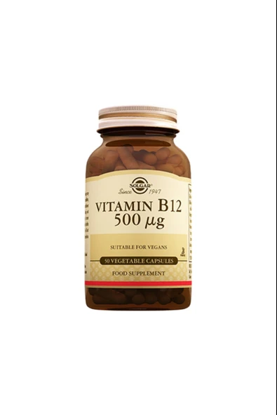 Solgar Vitamin B12 500 mcg 50 Kapsül ürün görseli 1