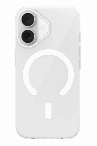 Fuchsia iPhone 17 ile Uyumlu PC Blank Kablosuz Şarj Özellikli Kapak - Şeffaf ürün görseli 1