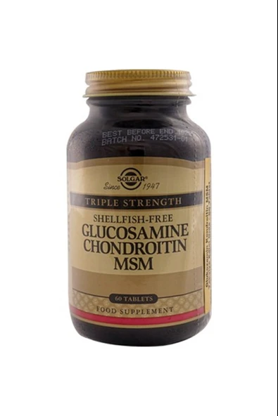Solgar Glucosamine Chondroitin Msm 60 Tablet ürün görseli 1