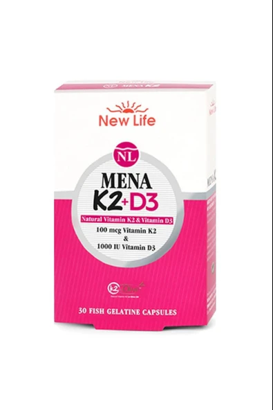 New Life Mena K2+D3 30 Kapsül ürün görseli 1