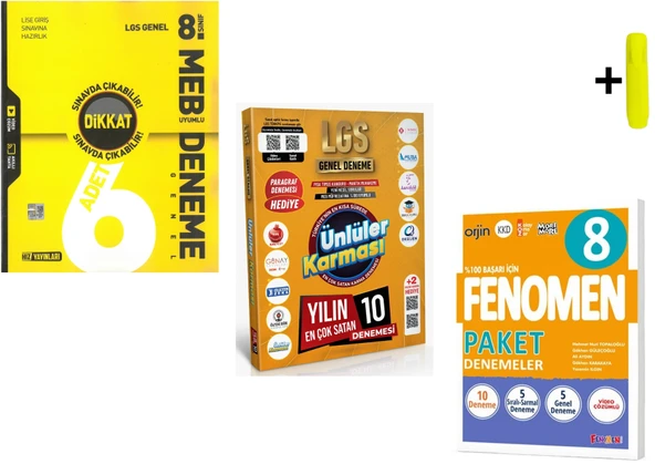 Hız Fenomen Ve Ünlüler Karması 8. Sınıf LGS Genel Deneme Yeni ürün görseli 1