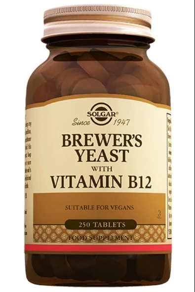 Solgar Brewer's Yeast With Vitamin B12 250 Tablet ürün görseli 1