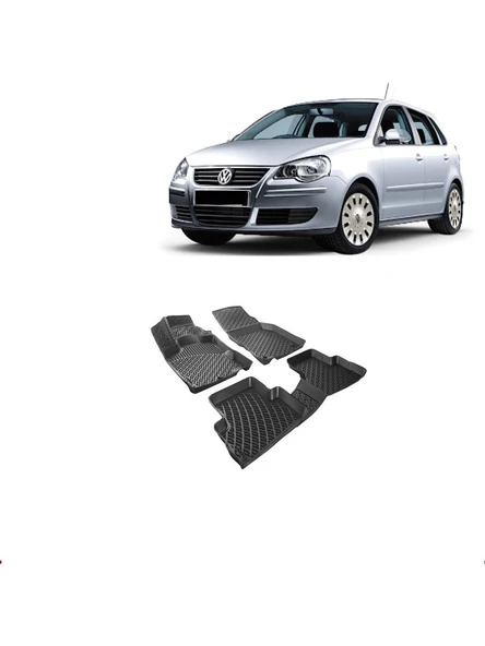 vw polo 9n2 (2002-2009) uyumlu 3d havuzlu paspas ürün görseli 1