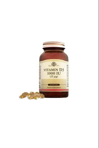 Solgar Vitamin D3 1000 ıu 100 Kapsül ürün görseli 1