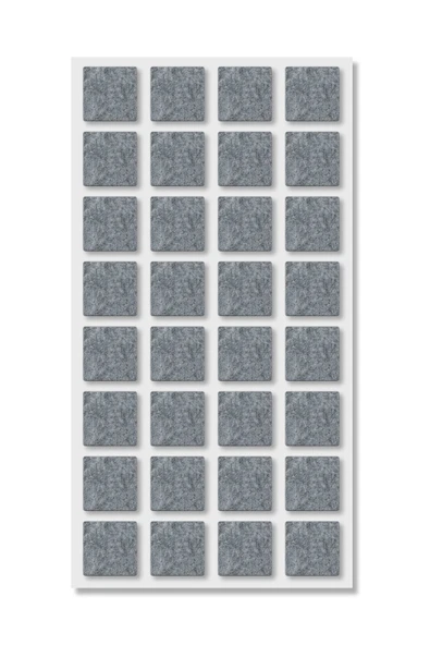 Zemin Koruyucu Keçe 25x25 mm Yapışkanlı (32'li PAKET) Masa Sandalye Mobilya Koltuk Ayak Keçesi Kare ürün görseli 1
