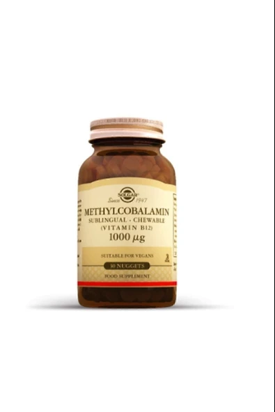 Solgar Methylcobalamin B12 1000 mcg 30 Dilaltı Tableti ürün görseli 1