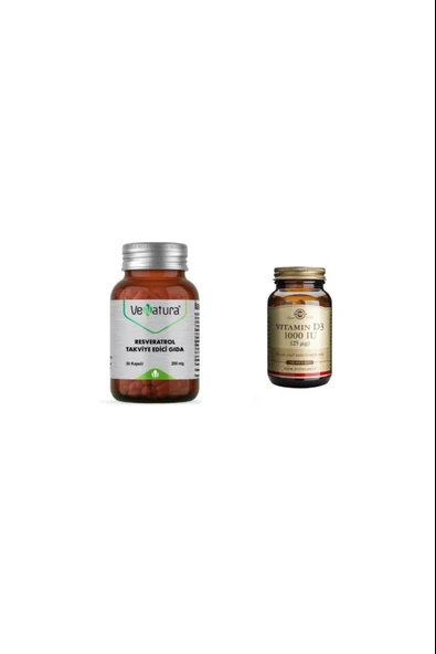 Venatura Resveratrol 250 Mg 30 Kapsül +Solgar Vitamin D3 1000ıu 100 Kapsül ürün görseli 1