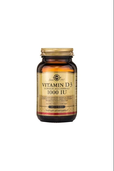 Solgar Vitamin D3 1000 ıu 100 Kapsül ürün görseli 1