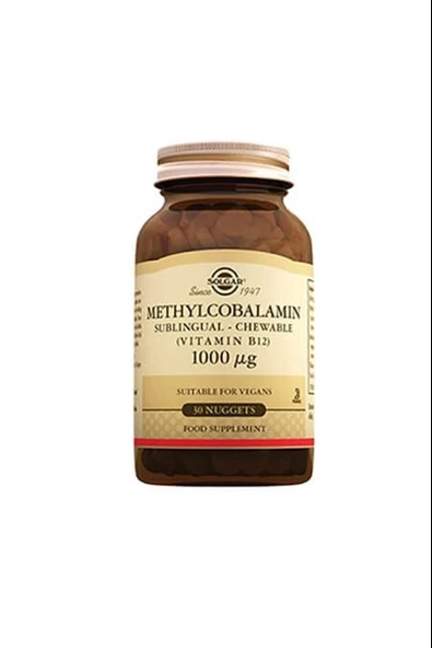 Solgar Methylcobalamin B12 1000 mcg 30 Dilaltı Tableti ürün görseli 1