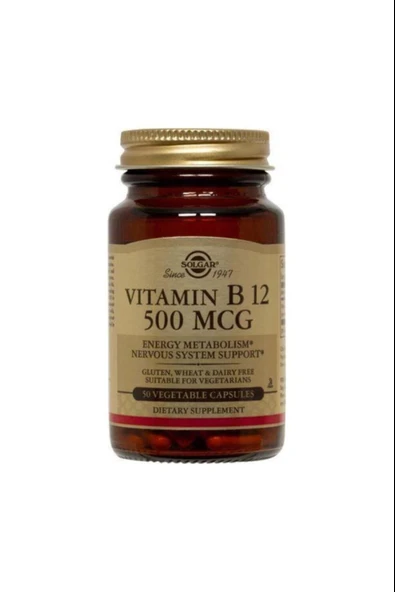 Solgar Vitamin B12 500 mcg 50 Kapsül ürün görseli 1