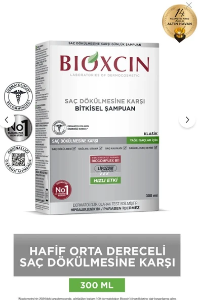 Bioxcin Klasik Yağlı Saçlar Için Şampuan 300 Ml - Genesis Saç Dökülmesi Şampuanı Yağlı Saç ürün görseli 1