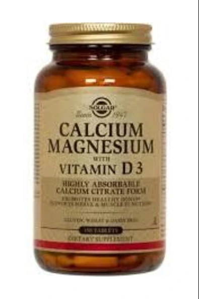 Solgar Calcium Magnesium Vitamin D3 150 Tablet - Resim 3