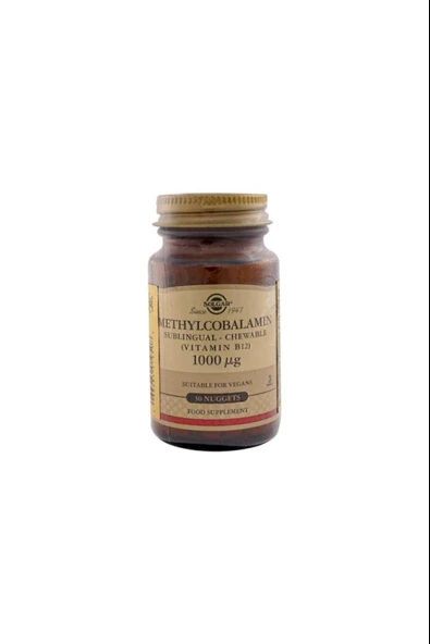 Solgar Methylcobalamin B12 1000 mcg 30 Dilaltı Tableti ürün görseli 1