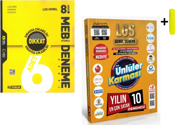 Hız Ve Ünlüler Karması 8. Sınıf LGS Genel Deneme Yeni ürün görseli 1