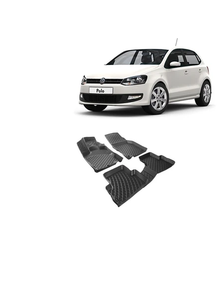 vw polo (2009-2017) uyumlu 3d havuzlu paspas ürün görseli 1