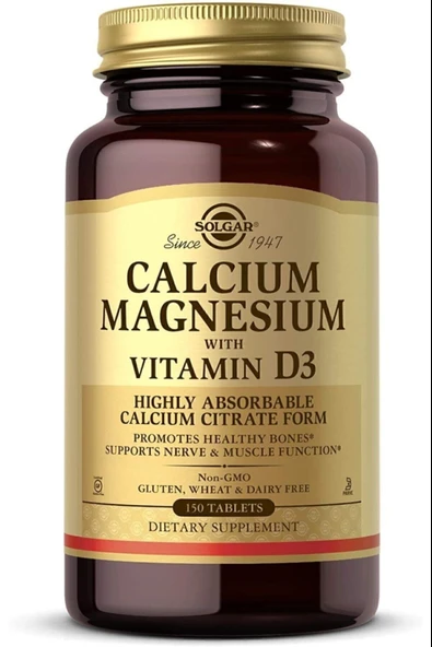 Solgar Calcium Magnesium Vitamin D3 150 Tablet ürün görseli 1