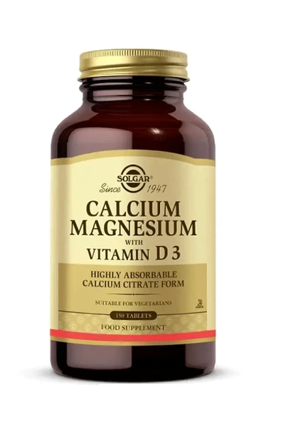 Solgar Calcium Magnesium Vitamin D3 150 Tablet - Resim 2