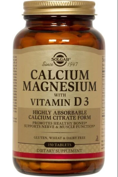 Solgar Calcium Magnesium Vitamin D3 150 Tablet ürün görseli 1