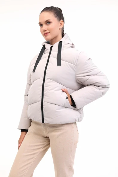 Lumberjack WL 2NORA 5PR Gri Kadın Kısa Kaban 102028716 ürün görseli 1