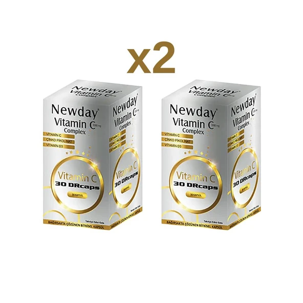 Newday Vitamin C Complex 30 DRcaps Kapsül x2 Adet ürün görseli 1