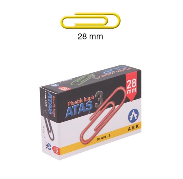 28 mm PVC Ataş Renkli 50'li  4 Adet ürün görseli 1