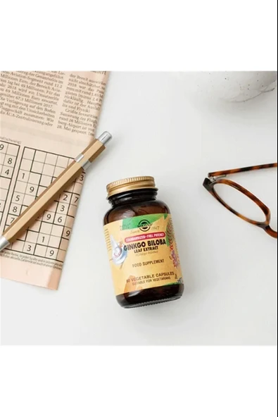 Solgar Ginkgo Biloba Leaf Extract 60 Kapsül - Resim 2