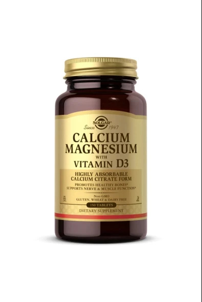 Solgar Calcium Magnesium Vitamin D3 150 Tablet ürün görseli 1