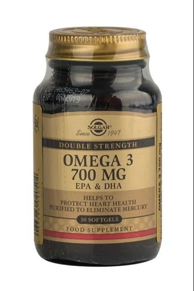 Solgar Omega-3 700 mg 30 Softgel ürün görseli 1