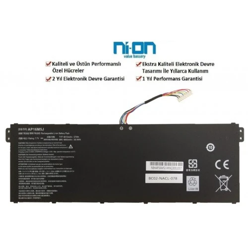Nion Acer A315-42-R5Y3 uyumlu Notebook Batarya - Pil ürün görseli 1