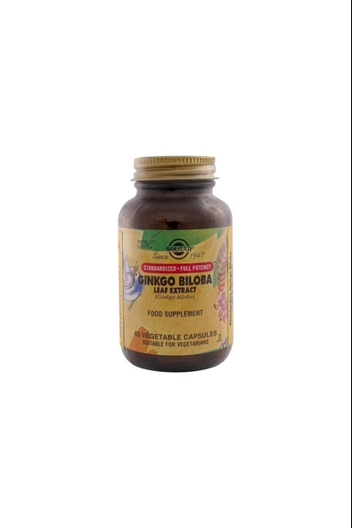 Solgar Ginkgo Biloba Leaf Extract 60 Kapsül - Resim 2