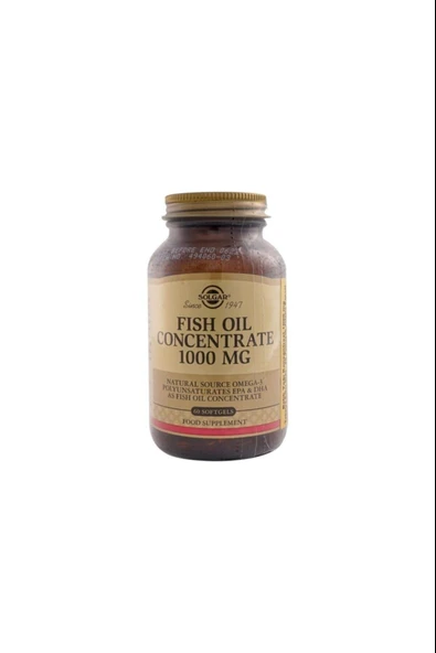 Solgar Fish Oil Concentrate 1000 mg 60 Softgel ürün görseli 1