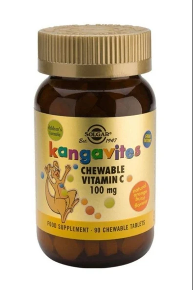Solgar Kangavites Chewable Vitamin C 100 mg 90 Tablet ürün görseli 1
