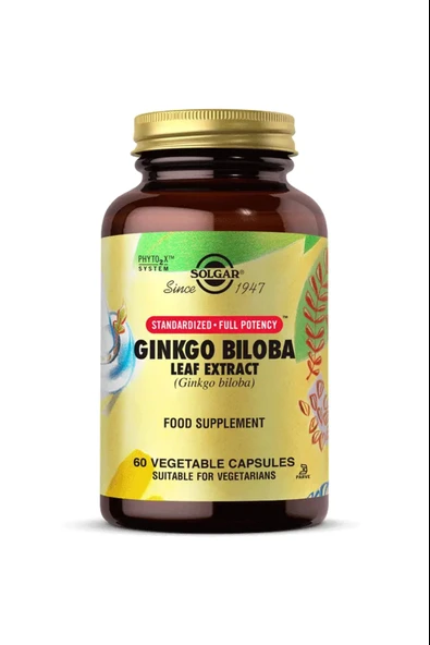Solgar Ginkgo Biloba Leaf Extract 60 Kapsül ürün görseli 1
