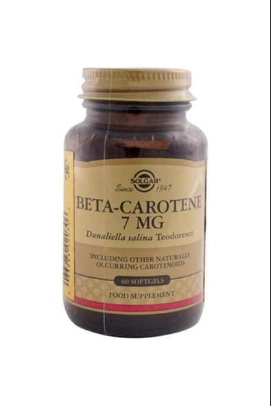 Solgar Beta Carotene 7 mg 60 Kapsül ürün görseli 1