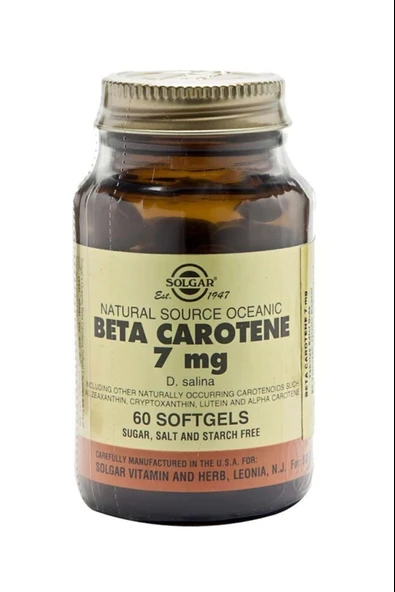 Solgar Beta Carotene 7 mg 60 Kapsül - Resim 2