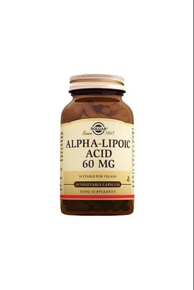 Solgar Alpha Lipoic Acid 60 mg 60 Kapsül ürün görseli 1