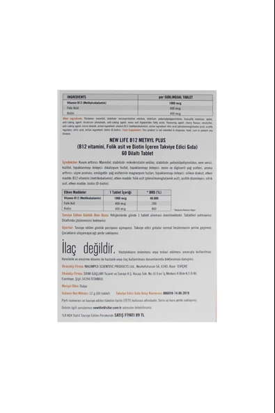 New Life B12 Plus 60 Tablet - Resim 5