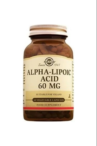 Solgar Alpha Lipoic Acid 60 mg 60 Kapsül ürün görseli 1