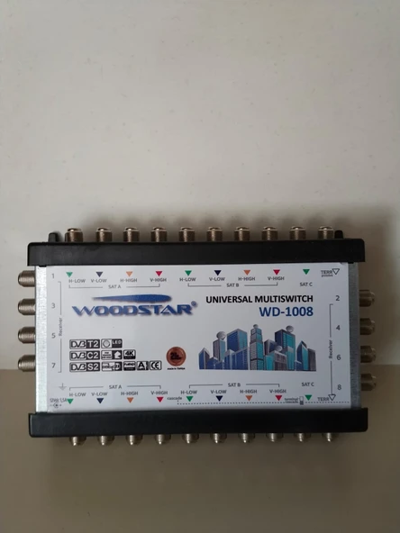 WOODSTAR WD-1008 DISEqC MULTISWITCH UYDU SANTRALİ ürün görseli 1