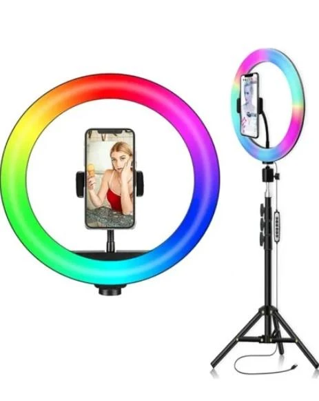 10 İnç Profesyonel RGB Ring Light Seti (Halka Işık ve Tripod) ürün görseli 1