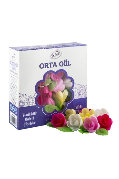 Dr.Gusto Yenilebilir Renkli Orta Gül ürün görseli 1