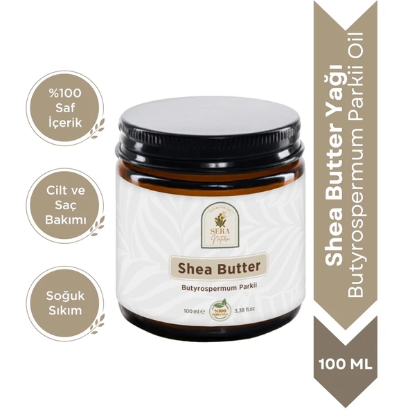 Shea Butter Yağı 100 ml %100 Saf - Çatlak Önleyici ve Cilt Esnekliği Artırıcı ürün görseli 1