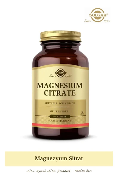 Solgar Magnesium Citrate 60 Tablet ürün görseli 1