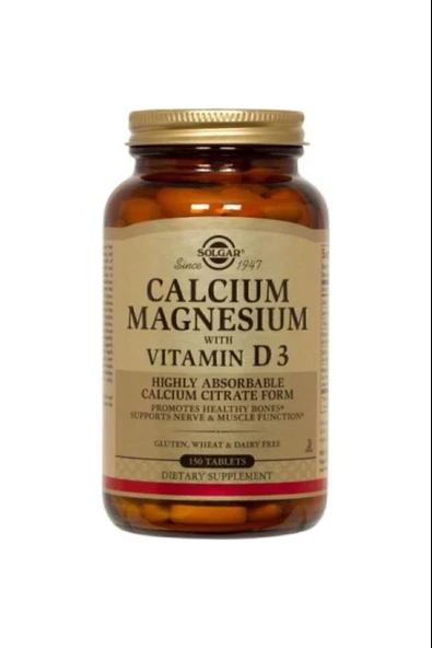 Solgar Calcium Magnesium Vitamin D3 150 Tablet ürün görseli 1