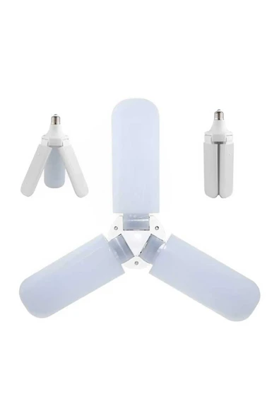 CATA CT-1152 42W Pervane LED Ampul 3 Kollu Katlanabilir 6500K Beyaz Işık E27 Duy ürün görseli 1