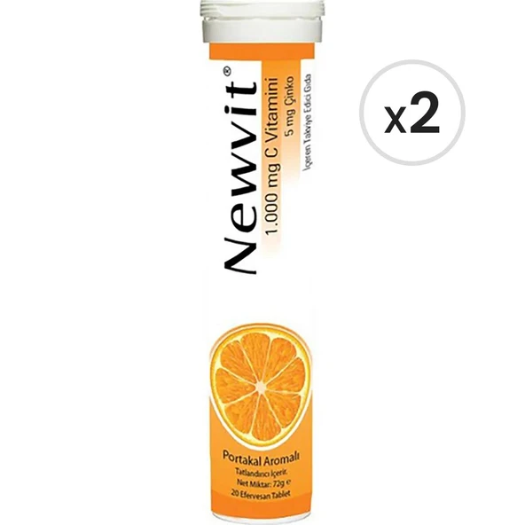 Newvit Vitamin C Efervesan 20 Tablet x2 Adet ürün görseli 1