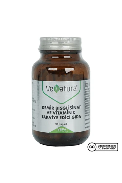 VeNatura Demir Bsg Ve Vitamin C 90 Kapsül ürün görseli 1