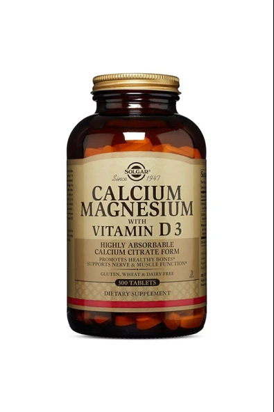 Solgar Calcium Magnesium Vitamin D3 150 Tablet - Resim 2