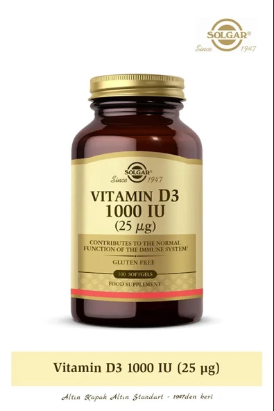 Solgar Vitamin D3 1000ıu 100 Kapsül ürün görseli 1