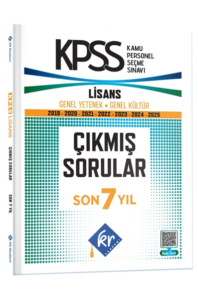 KPSS Genel Yetenek Genel Kültür Çıkmış Sorular Son 7 Yıl Kitapçıkları KR Akademi Yayınları ürün görseli 1